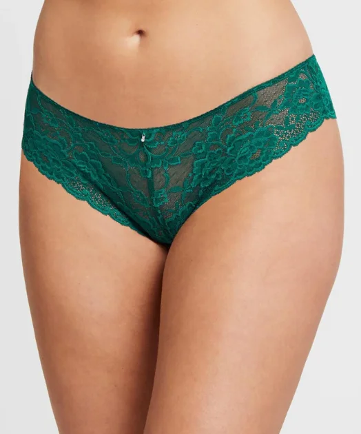 Women's High Waist Lingerie Bodysuits9001 MONTELLE LACE BRAZILIAN JADE