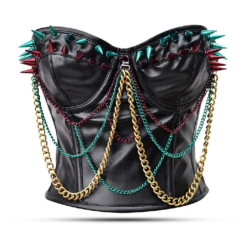 Waist - training corsets for long - term figure shapingBlack Steampunk Corset Plus Size - Over bust Corset