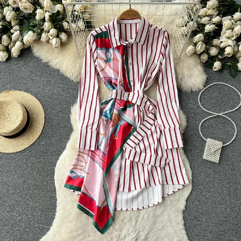 Peplum - hemmed sexy dresses for a retro touchSamaika Luxe Scarf Summer Dress