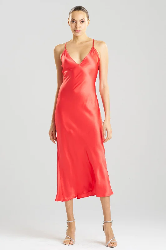 Breathable Bamboo Lingerie for Women Key Essentials V-neck Silk Gown