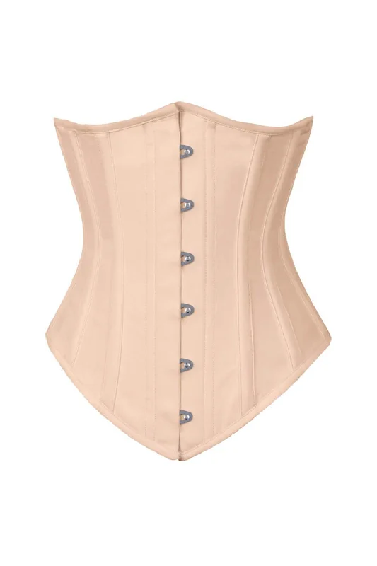 Brocade bustiers with a rich and textured appearanceLong Line Nude Waist Shaper Corset in 100% Cotton