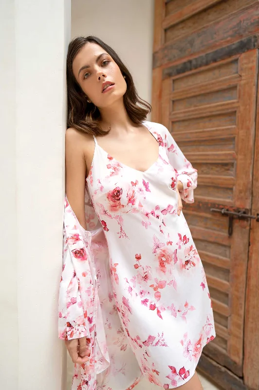 Sequined sexy dresses for a sparkly eveningBotanical love Bias cut slip dress in pink floral