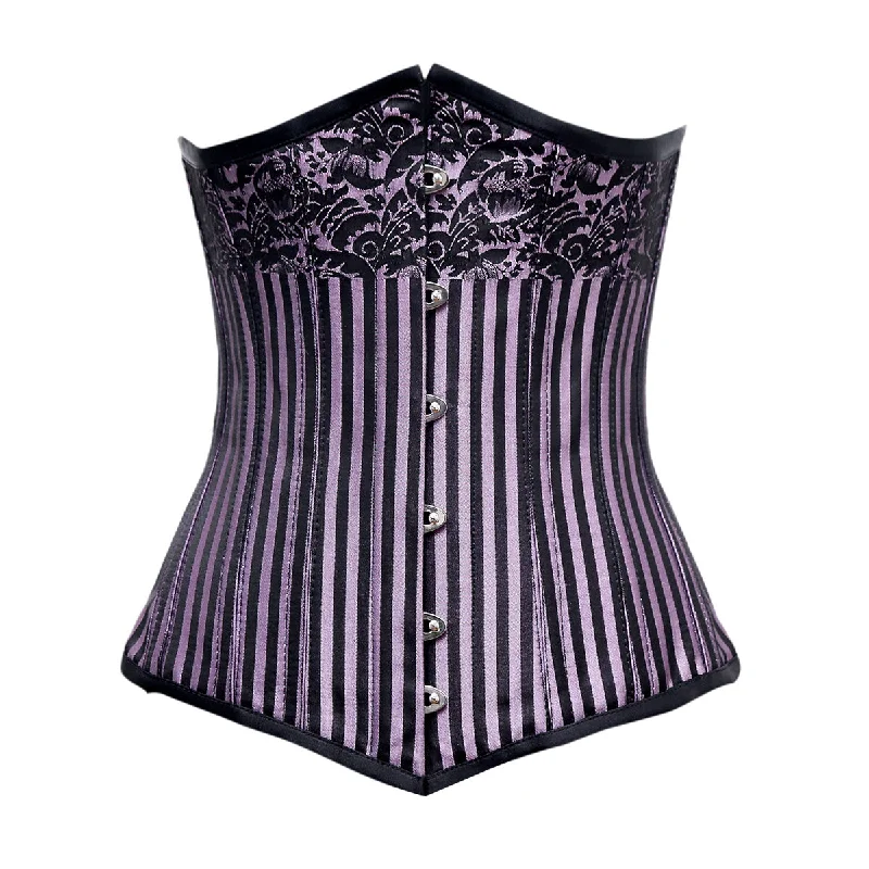Red corsets for a passionate and attention - grabbing styleResta Lilac Black Brocade Underbust Corset