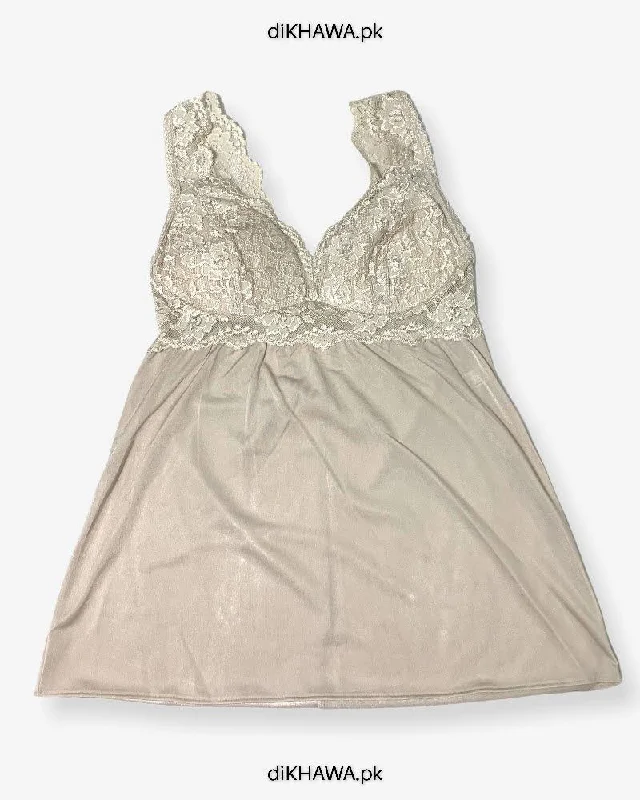 Tiered sexy dresses for a flouncy and feminine appearanceImported Stocklot Branded Cotton Nightwear Women Floral Lace Short Mini Nightdress Nighties