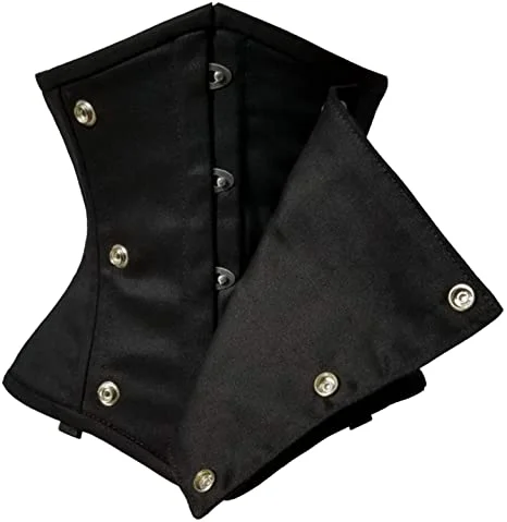 Burlesque - inspired bustiers for a performance lookBirna Black Cotton Steel Boned Underbust Corset