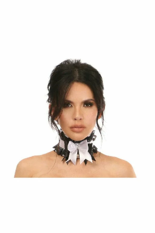Elven Cosplay Lingerie for WomenSexy White with Black Lace Costume Choker