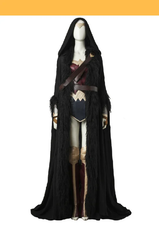 Elven Cosplay Lingerie for WomenWonder Woman Faux Fur Cloak With Belt Set Cosplay Costume