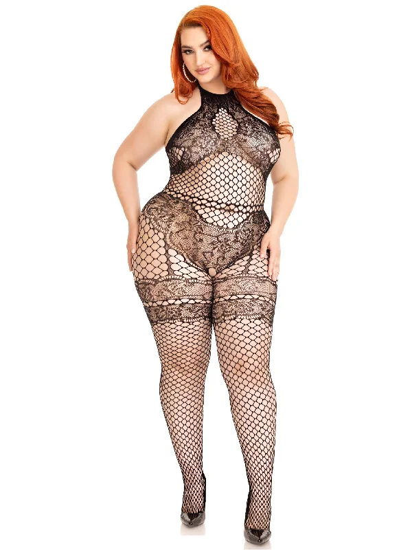 Cotton - blend stockings for breathabilityAll About You Bodystocking - 1x/2x - Black