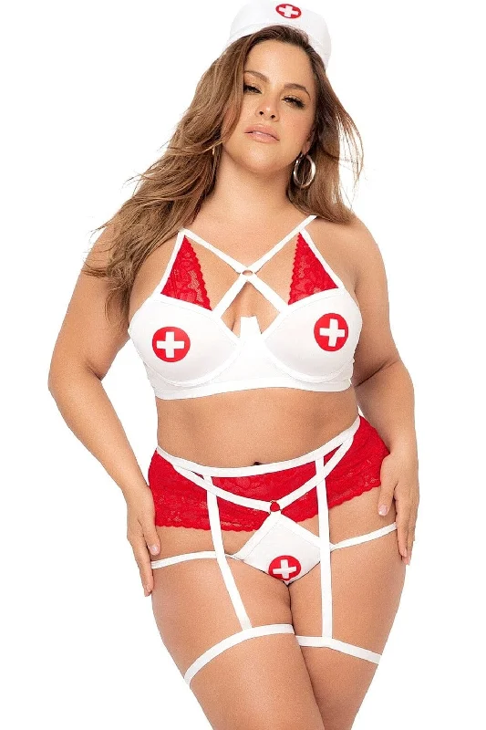 Superhero Themed Cosplay Lingerie for WomenPlus Size Sexy Nurse Costume