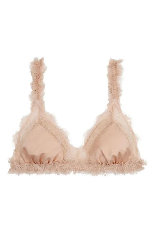 Full Coverage Lingerie for WomenLove Lace Triangle Bralette | Sand