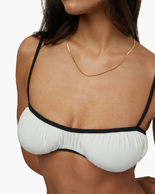 Women's Lace Push-Up BrasContrast Scrunchie Top