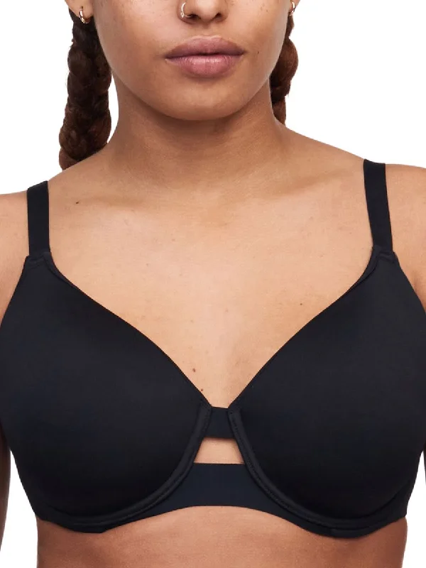 Vintage Inspired Lingerie for Women Smooth Lines Covering Spacer Bra - Black/Beige