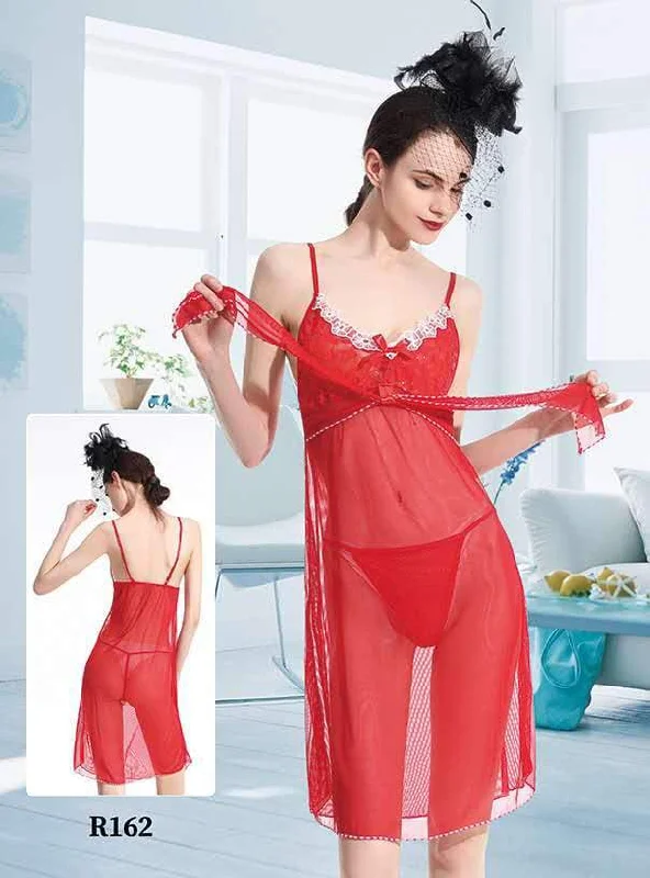 Breathable Bamboo Lingerie for Women Haoser Short Romantic  Nighty For Women - R162