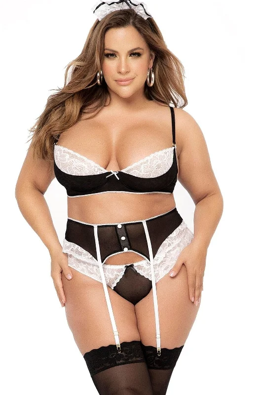 Adult Women's Manga Cosplay CostumesPlus Size Sexy French Maid Costume