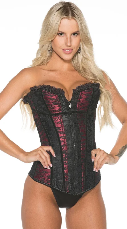 Women's High Waist Lingerie Bodysuits Plus Size Snatch Me Up Satin Corset Set