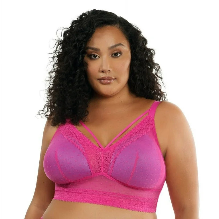 Lingerie for Women Over 50PARFAIT MIA DOT BRALETTE: BRIGHT PINK