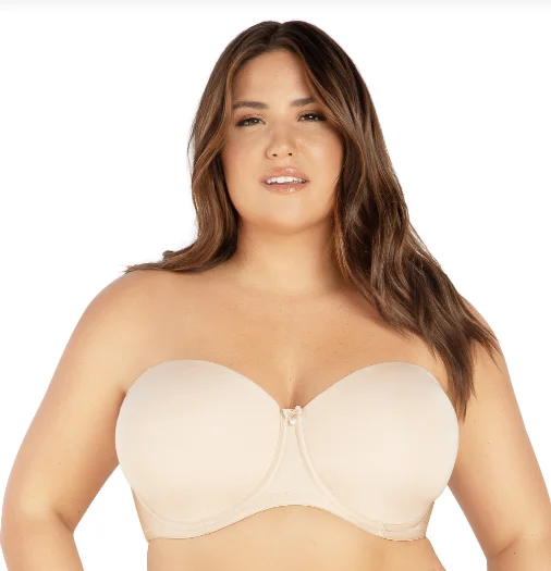 Women's Satin Sleepwear LingeriePARFAIT ELISE STRAPLESS: NUDE