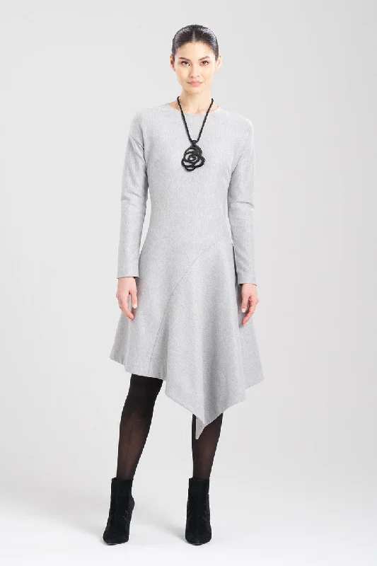 Velvet sexy dresses for a plush and warm lookDouble Jersey Asymmetric Dress