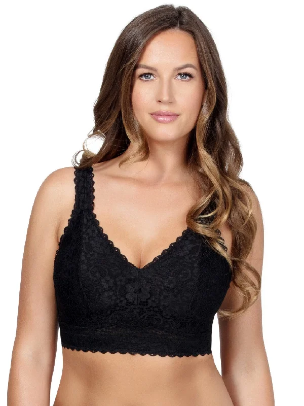 Women's push - up bras for enhanced cleavageAdriana Lace Bralette - Black - P5482