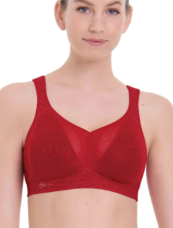 Women's bras made of soft cotton fabricAnita Active Air Control Wire free Padded Sports Bra, Lipstick | Pink Anita Sports Bras