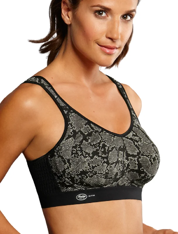 Women's unpadded bras for a natural lookAnita Maximum Support Extreme control Wirefree Sports Bra, Python