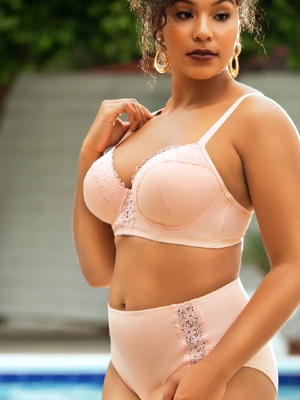 Women's Panache bras for larger bustsBrigitte Demi Bikini Top - Peach Bud - S8201