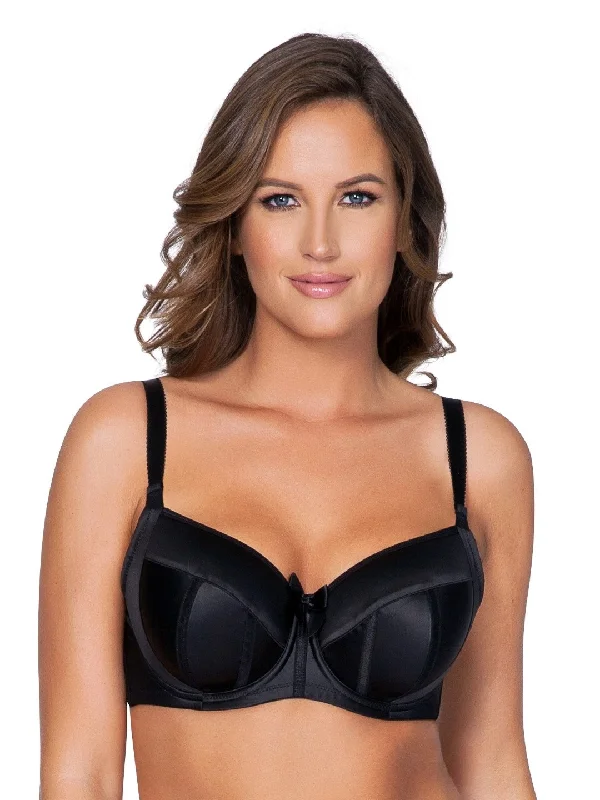 Women's bras with a cotton - polyester blendCharlotte Padded Bra - Black - 6901