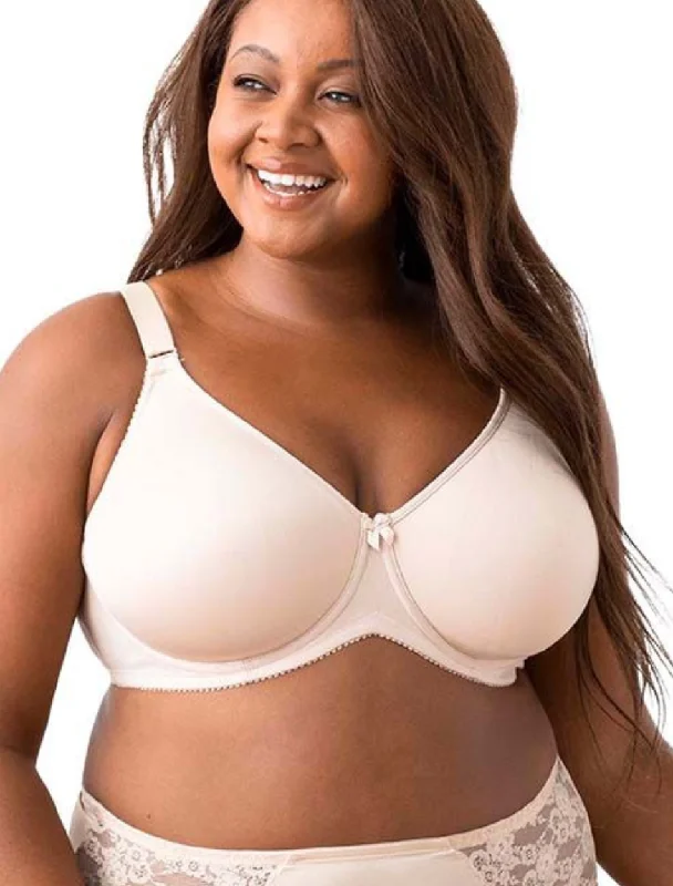 Women's underwire bras for extra supportElila Molded Spacer Underwire Microfiber Full Coverage Bra, Beige | Beige Full Cup Molded Spacer Bra | Elila Underwire Bra
