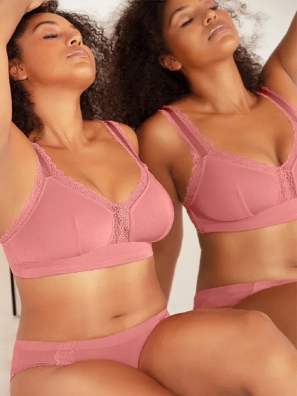 Women's bras featuring a microfiber materialDalis Bralette - Pink Blush - P5641