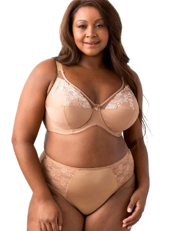 Women's animal - print brasElila Embroidered Underwire Bra, Mocha | Mocha Wired Elila Bra