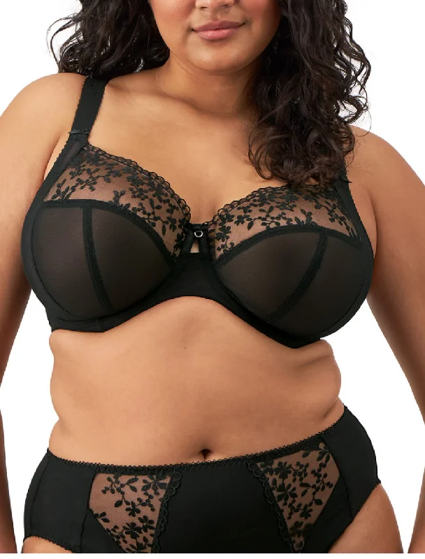 Women's plunge bras for low - cut topsElomi Zarla Underwire Full Cup Banded Bra, Black | Black Underwire Bra