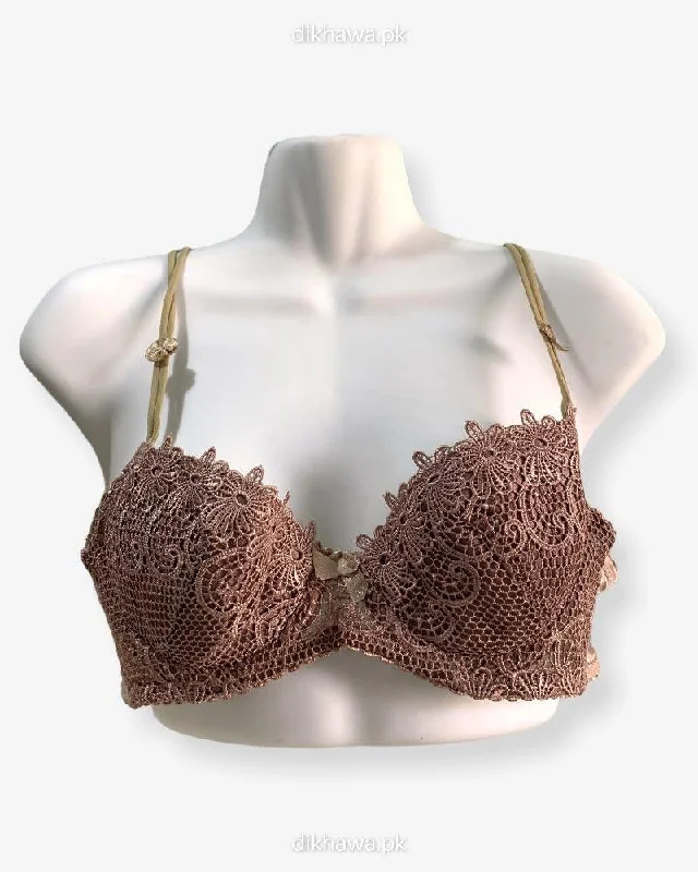 Women's padded bras for a more rounded shapeImported Stocklot Branded  Net Pushup Bra - Underwired Bra  Non Padded Bra - Pack of 2