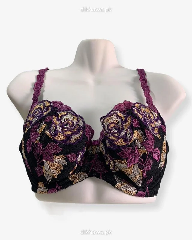 Women's bras with a silk blend for luxuryImported Stocklot Branded  Net Pushup Bra - Underwired Bra  -Non Padded Bra - Pack of 2