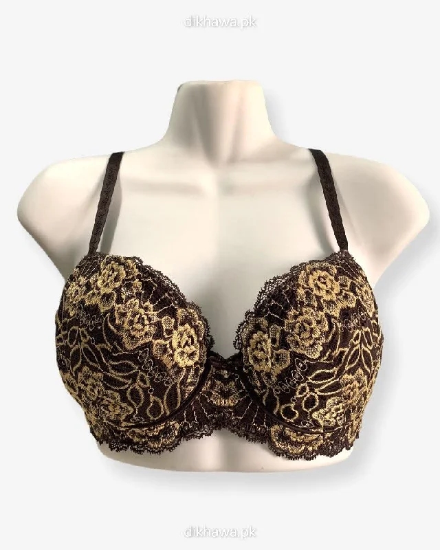 Women's bras with anti - odor technologyImported Stocklot Branded  Net Pushup Bra - Underwired Bra  -Non Padded Bra - Pack of 2