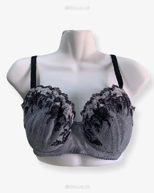 Women's bras with a silk blend for luxuryImported Stocklot Branded  Net Pushup Bra - Underwired Bra  -Non Padded Bra - Pack of 2