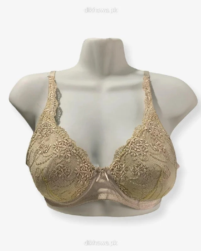 Women's balconette bras with lace trimImported Stocklot Branded  Net Pushup Bra - Underwired Bra  -Padded Bra - Pack of 2