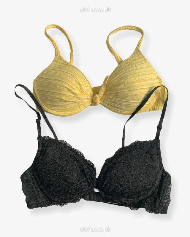 Women's animal - print brasImported Stocklot Branded  Net Pushup Bra - Underwired Bra  -  Padded Bra - Pack of 2