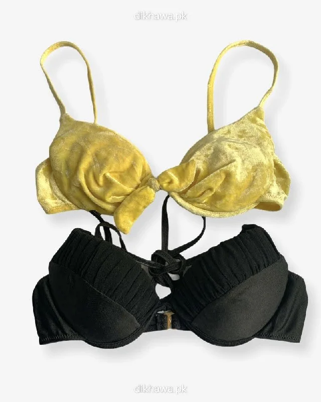 Women's bras with a cotton - polyester blendImported Stocklot Branded  Net Pushup Bra - Underwired Bra  -  Padded Bra - Pack of 2