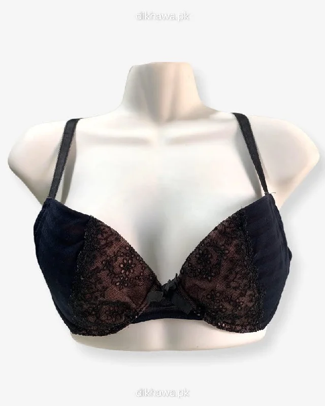 Women's bras with moisture - wicking propertiesImported Stocklot Branded  Net Pushup Bra - Underwired Bra  -Padded Bra - Pack of 2