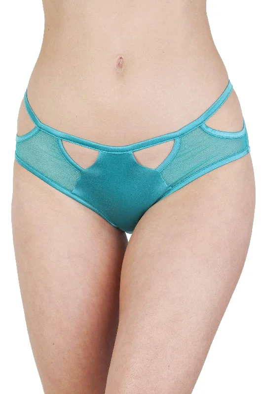 Women's bras made of soft cotton fabricJunko Turquoise Origami Cut-Out Brief