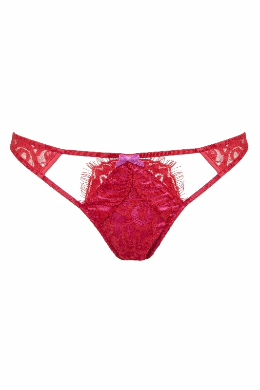 Women's strapless bras with silicone gripLove Pink/Red Brief Curve