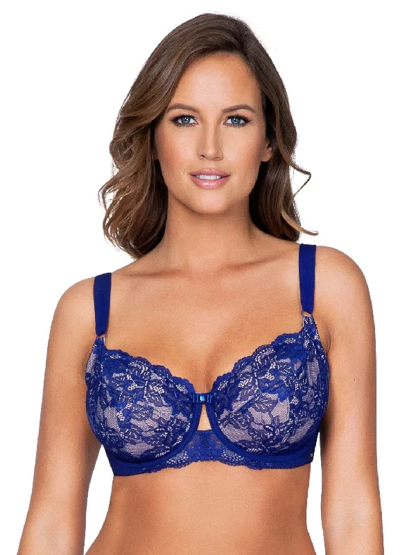 Women's strapless bras with silicone gripMarion Unlined Wire Bra - Lapis Blue - P5392 Women's strapless bras with silicone gripMarion Unlined Wire Bra - Lapis Blue - P5392