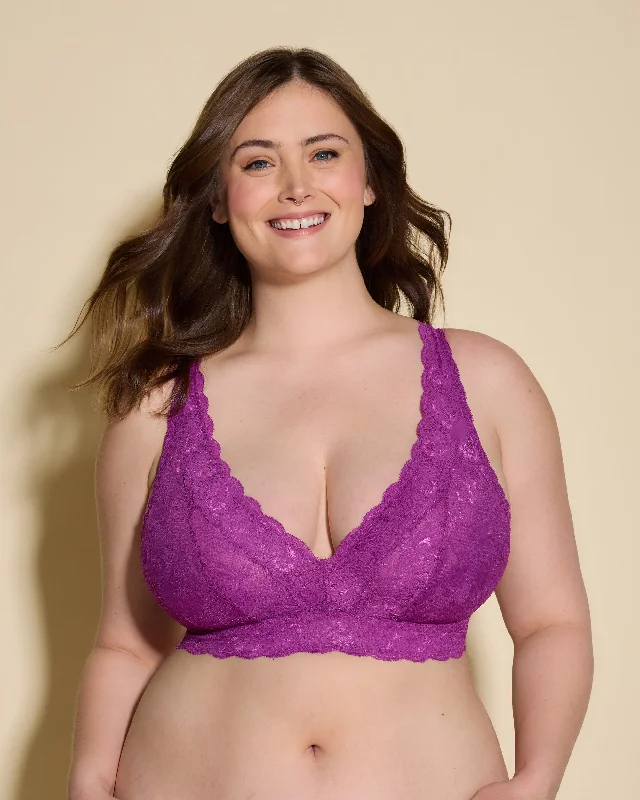 Women's pastel - colored bras for a soft lookBralette Super Curvy A Corpetto Con Scollatura A V