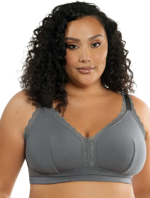 Women's multicolored bras for a fun styleParfait Dalis Bra Wirefree Bralette, Charcoal | Charcoal Lace Bralette | Charcoal Lounge Bra