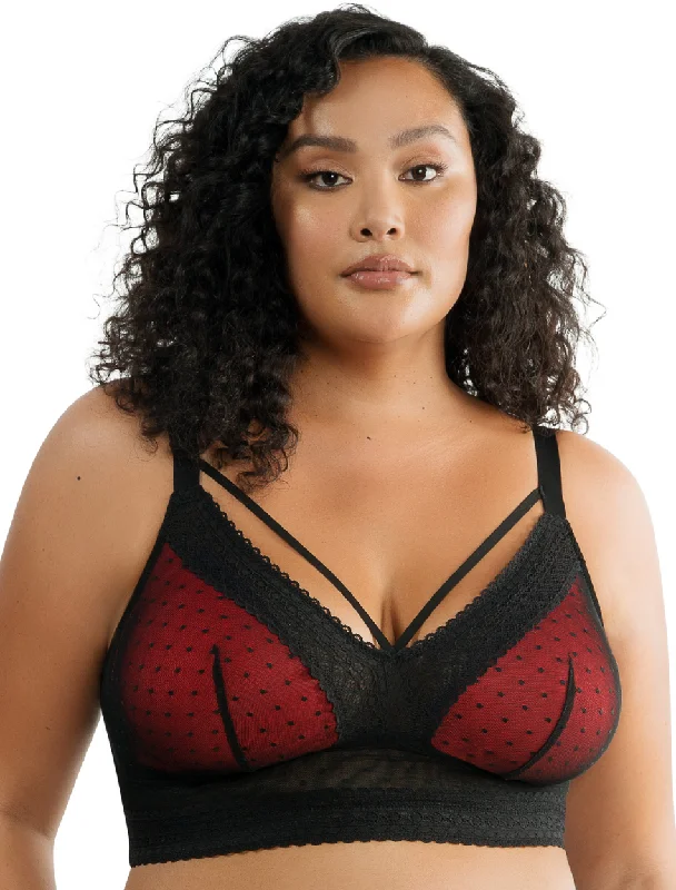 Women's nursing bras with easy - access clipsParfait Mia Dot Bra Wirefree Padded Mesh Bralette, Black | Black Bralette Bra | Longline Bras Black