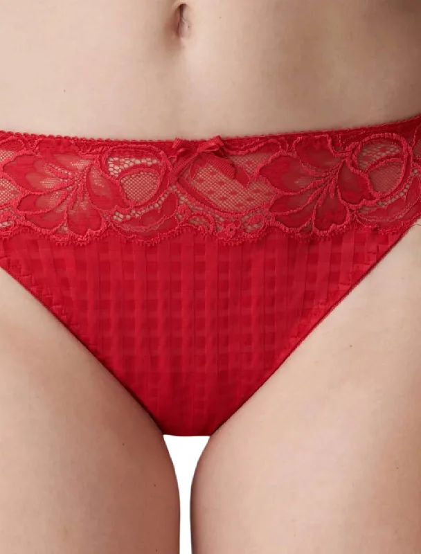Women's Panache bras for larger bustsPrimaDonna Madison Thong, Scarlet | Red Thong Panty | Red Primadonna Panty