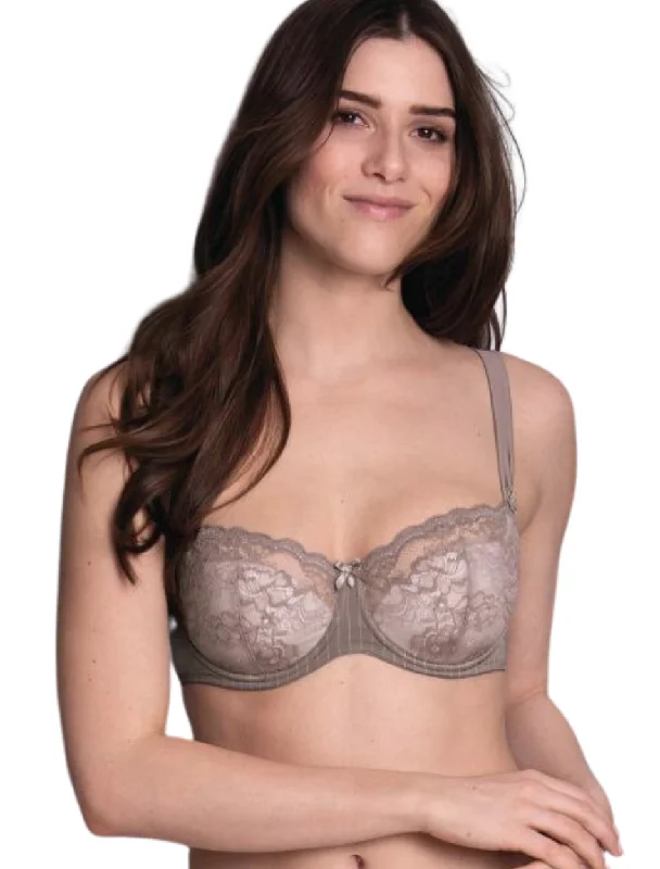 Women's bras with removable padsRosa Faia Antonia Underwired Balconette Bra, Grey | Grey Rosa Faia Antonia Balconette Bra | Grey Padded Balconette