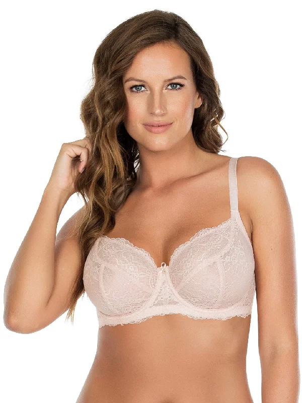 Women's nursing bras with easy - access clipsSandrine Unlined Wire Bra - Cameo Rose - P5352