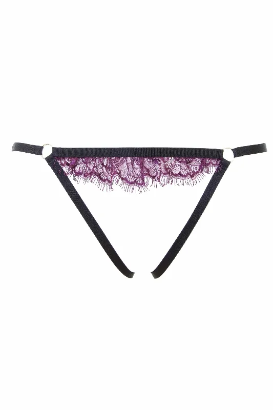 Women's bras with wide shoulder straps for supportVenus Wine Lace Open Brief