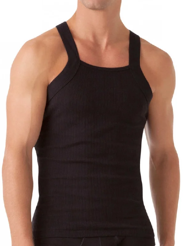 Bra with padded straps to reduce shoulder strain​ 2xist Men's 2-Pack Essential Range Square Cut Tank Tops 020227